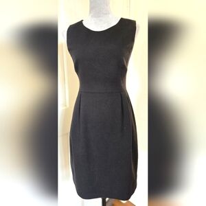 Kate Spade Tulip-shaped LBD sleeveless black dress gold zipper hourglass sz 6